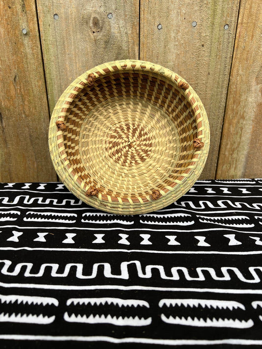 Medium Gullah Love bowl with love knots sewn with love in Charleston South Carolina low country Gullah/Geechee