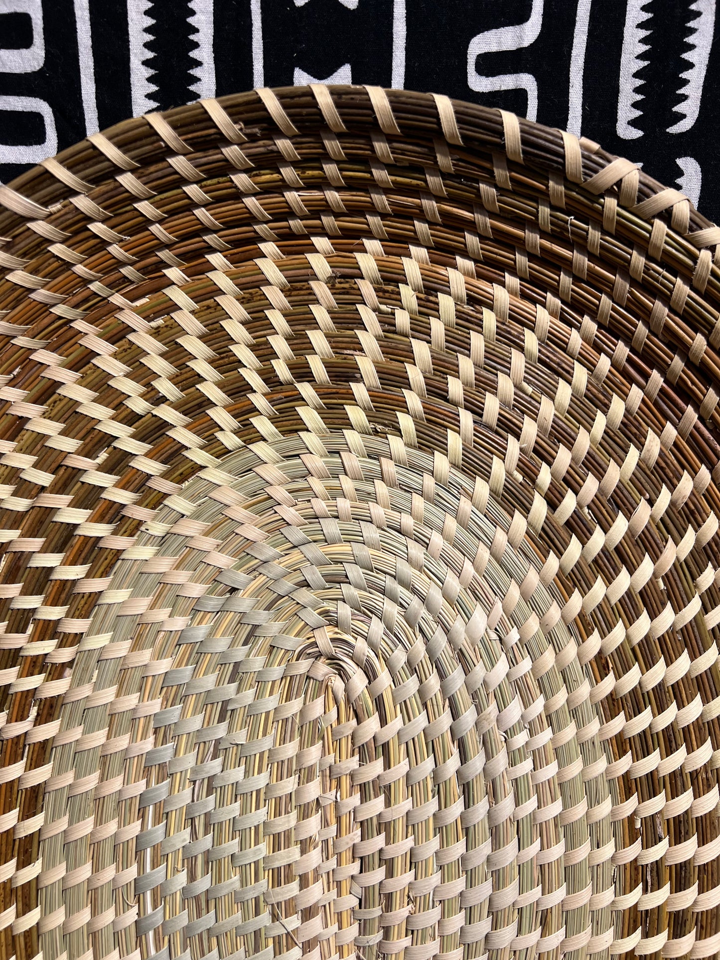 Oval Rice Fanna made in the Lowcountry Charleston South Carolina in the Gullah Geechee tradition.