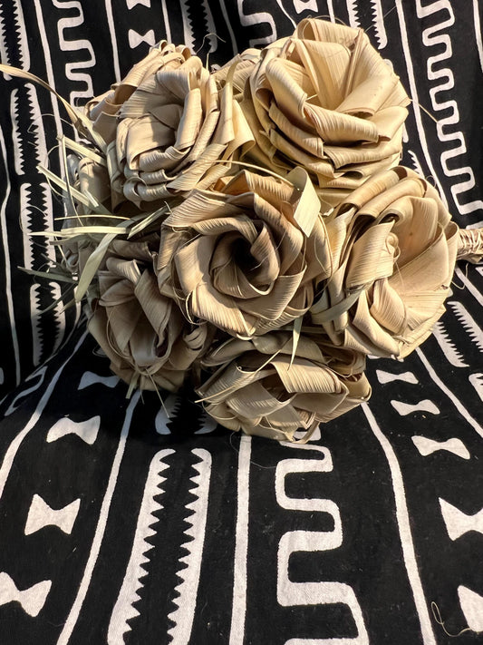 Dried Palmetto Roses  Bouquet of twelve (12) Charleston Roses Sweetgrass Roses Forever Roses