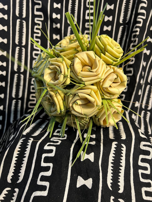 Freshly made Palmetto Roses  Bouquet of 12 (twelve) Charleston Roses Sweetgrass Roses Forever Roses