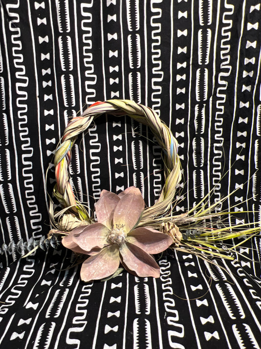 Palmetto Wreath with Mauve Magnolia (B)