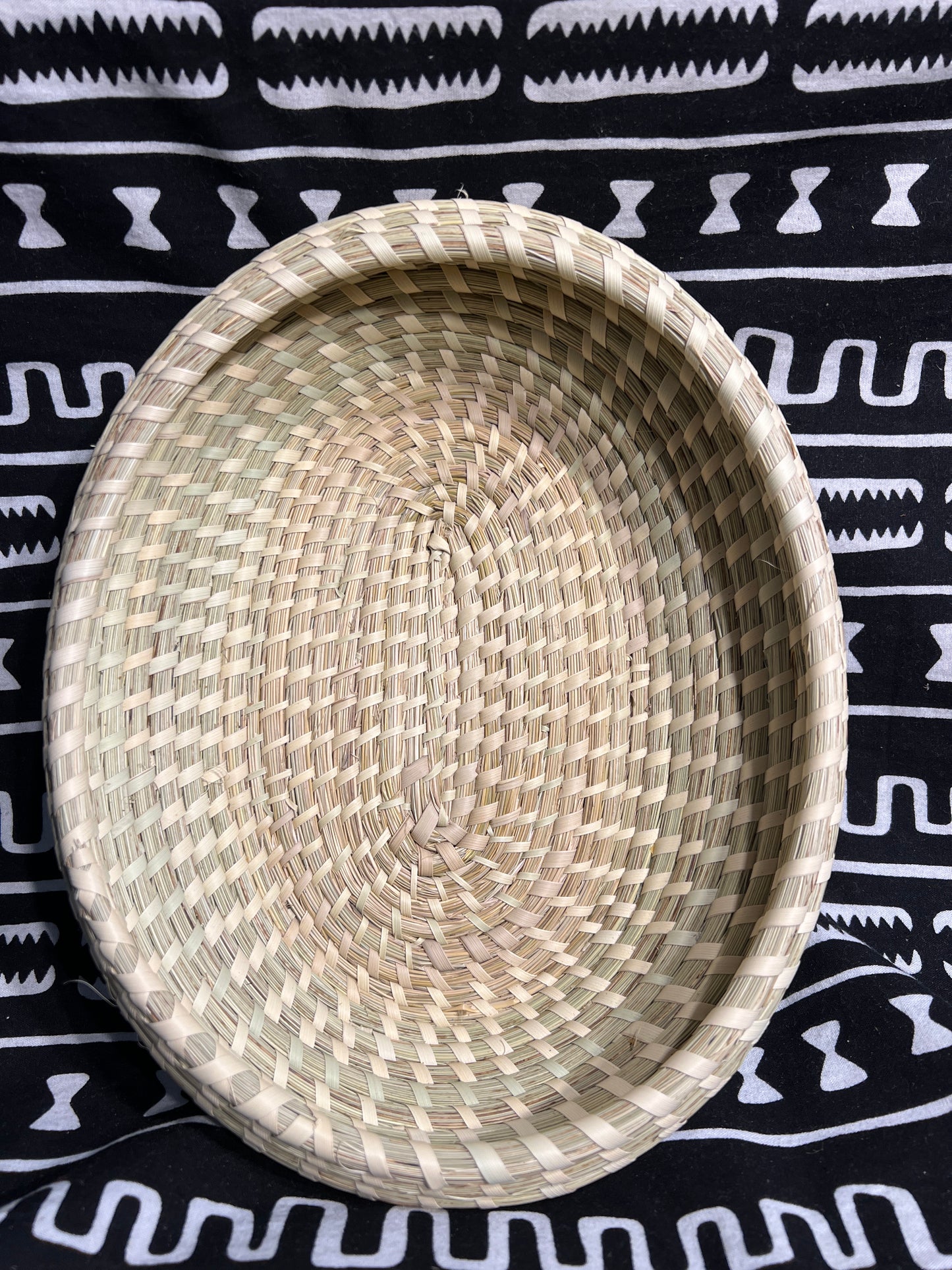 Oval Gullah Bread Basket bowl shaped made with all sweetgrass