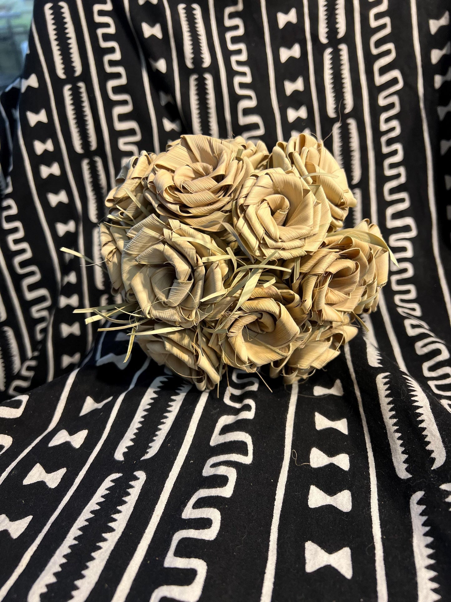 Dried Palmetto Roses  Bouquet of twelve (12) Charleston Roses Sweetgrass Roses Forever Roses