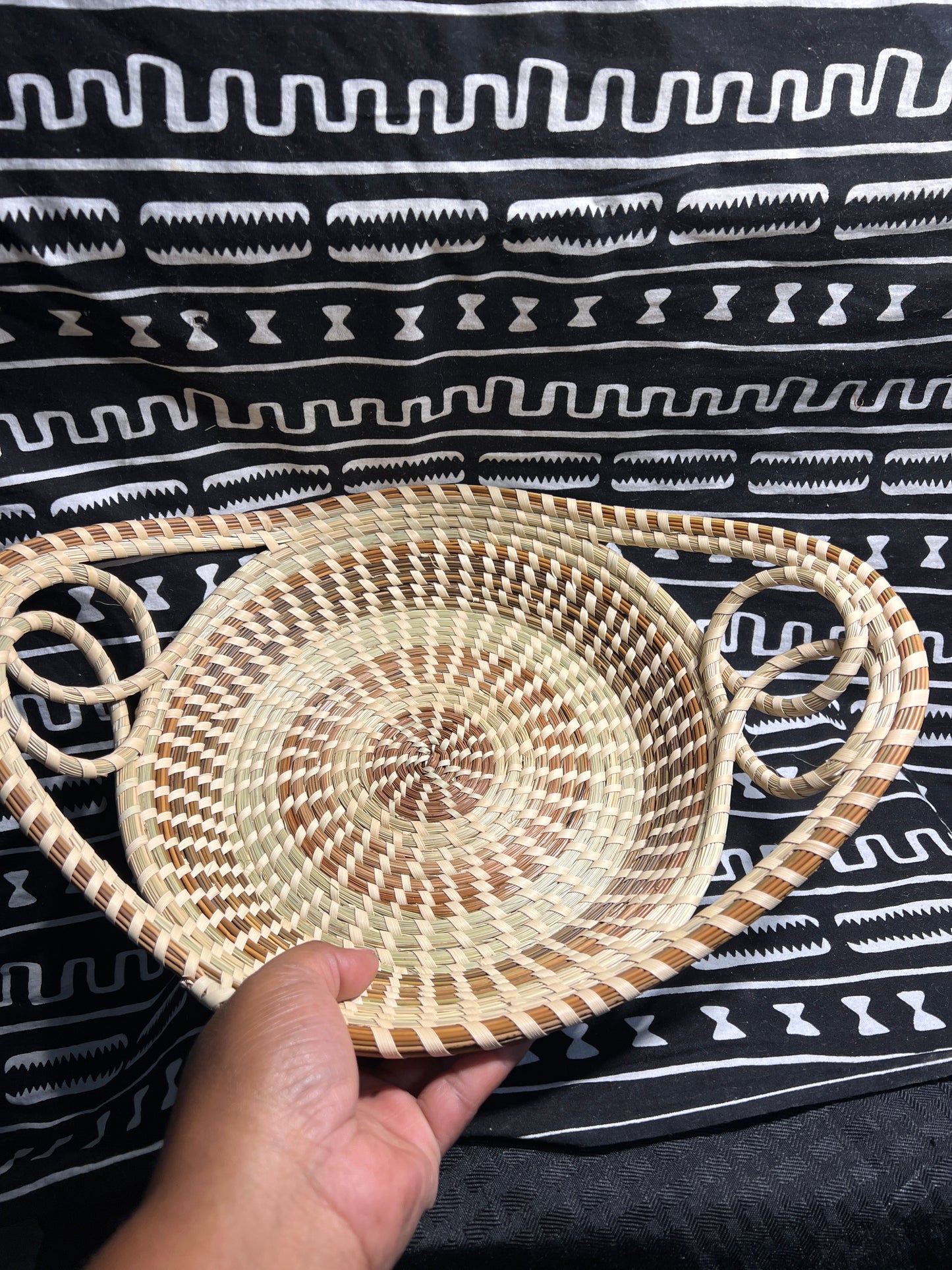 Gullah Double Loop Handle Bread Basket  made in Charleston South Carolina Southern Lowcountry Living Essential