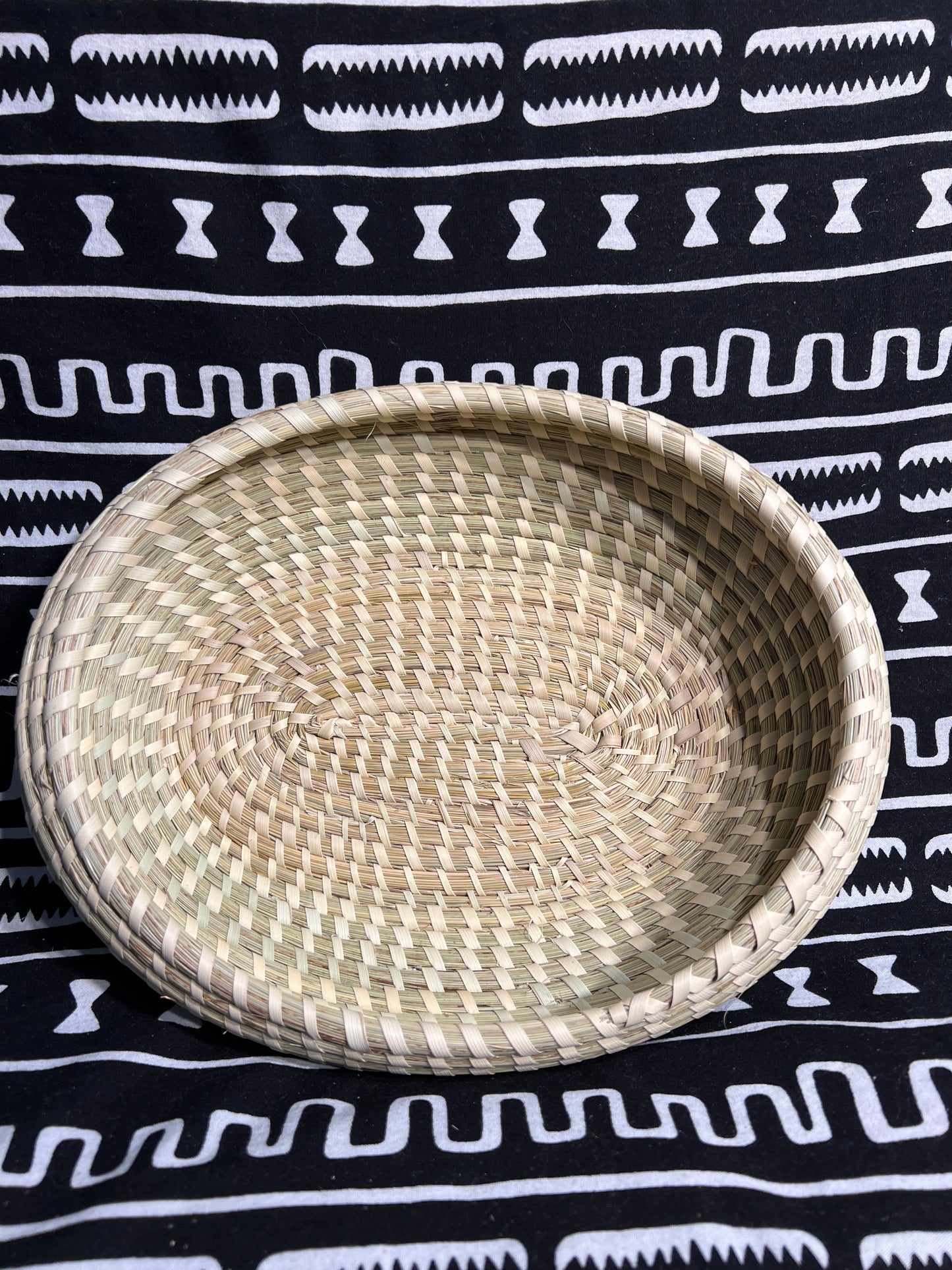 Oval Gullah Bread Basket bowl shaped made with all sweetgrass