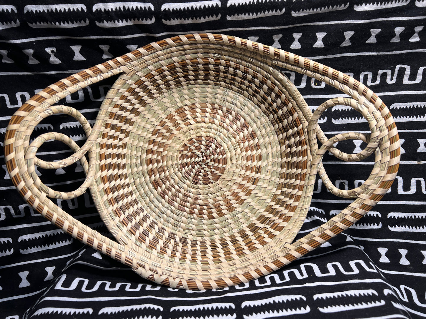 Gullah Double Loop Handle Bread Basket  made in Charleston South Carolina Southern Lowcountry Living Essential