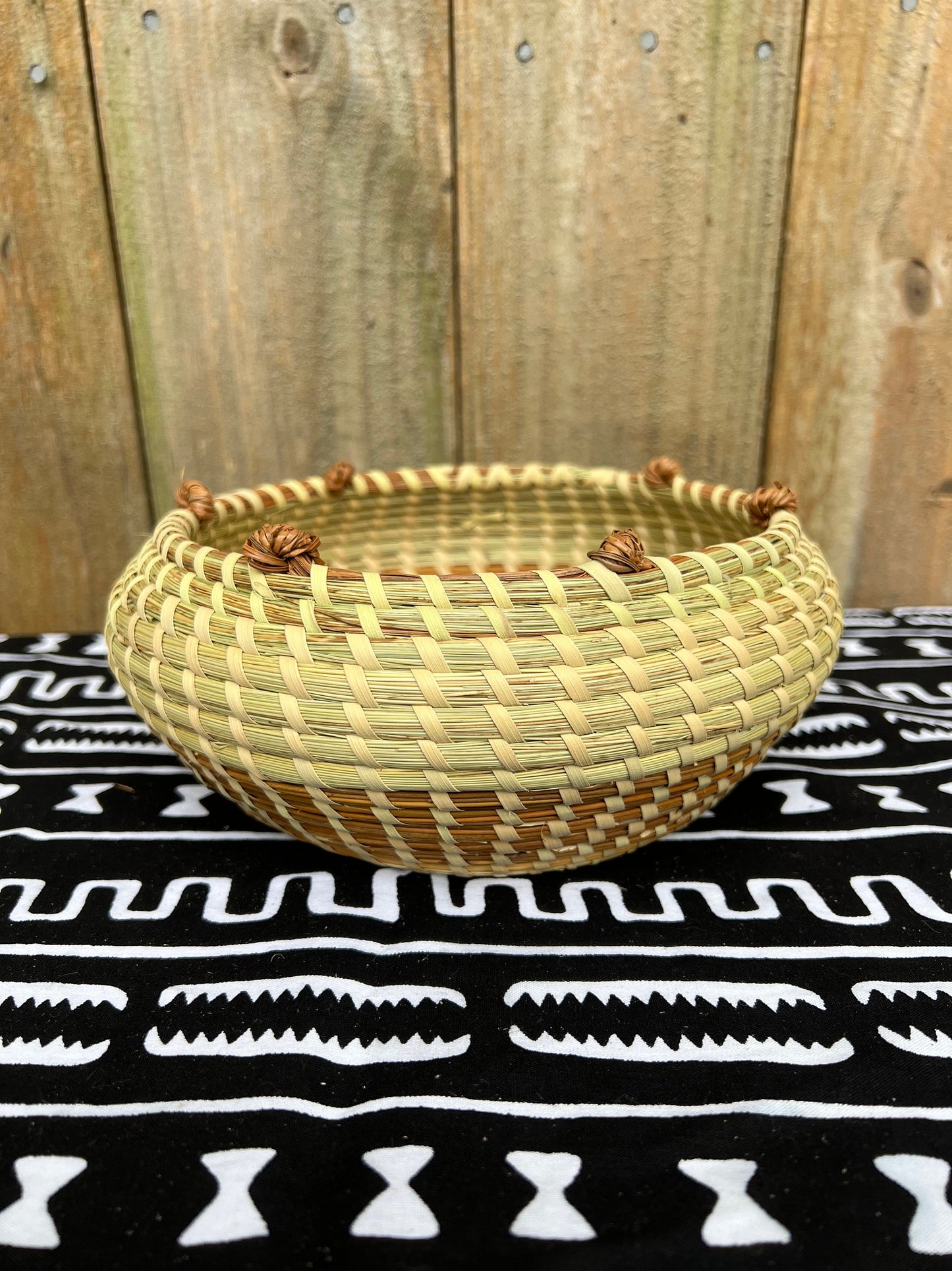 Medium Gullah Love bowl with love knots sewn with love in Charleston South Carolina low country Gullah/Geechee