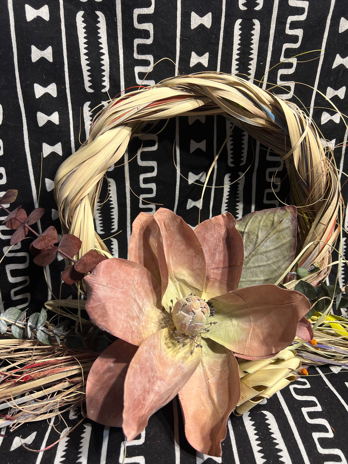 Palmetto Wreath with Mauve Magnolia (V)
