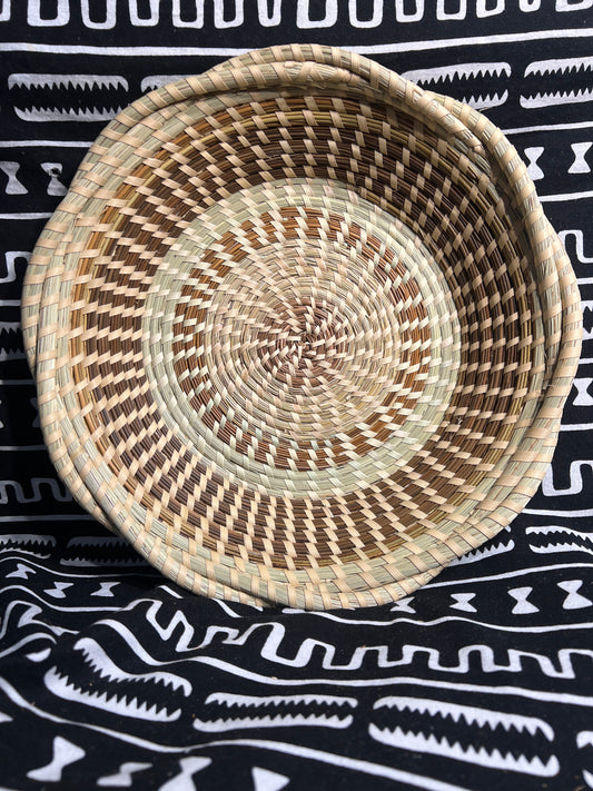 Wrapped Bread Basket with sweetgrass braided edge