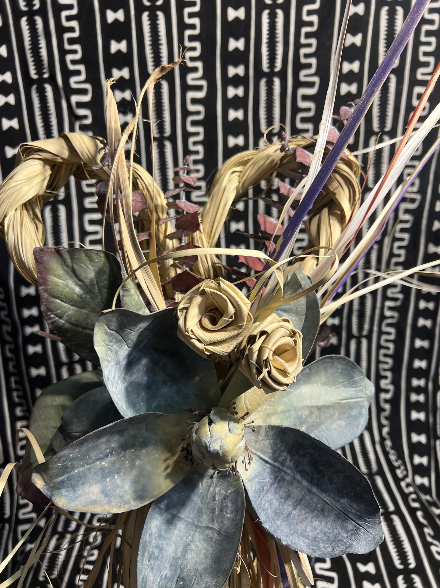 Palmetto Heart Wreath with Blue Magnolia (E)
