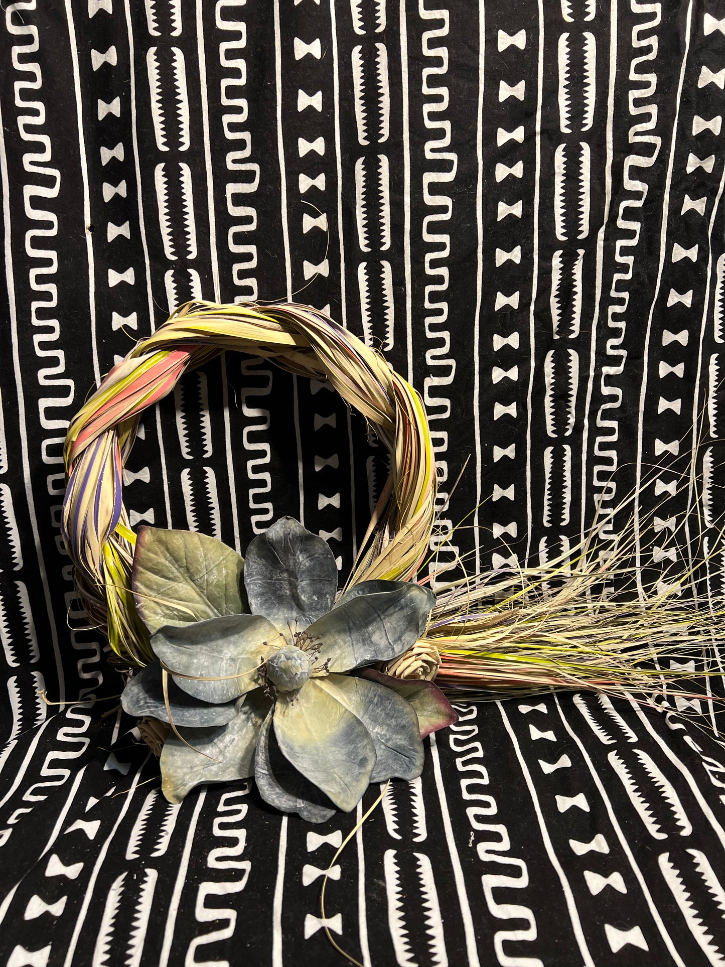 Palmetto Wreath with Blue Magnolia (A)