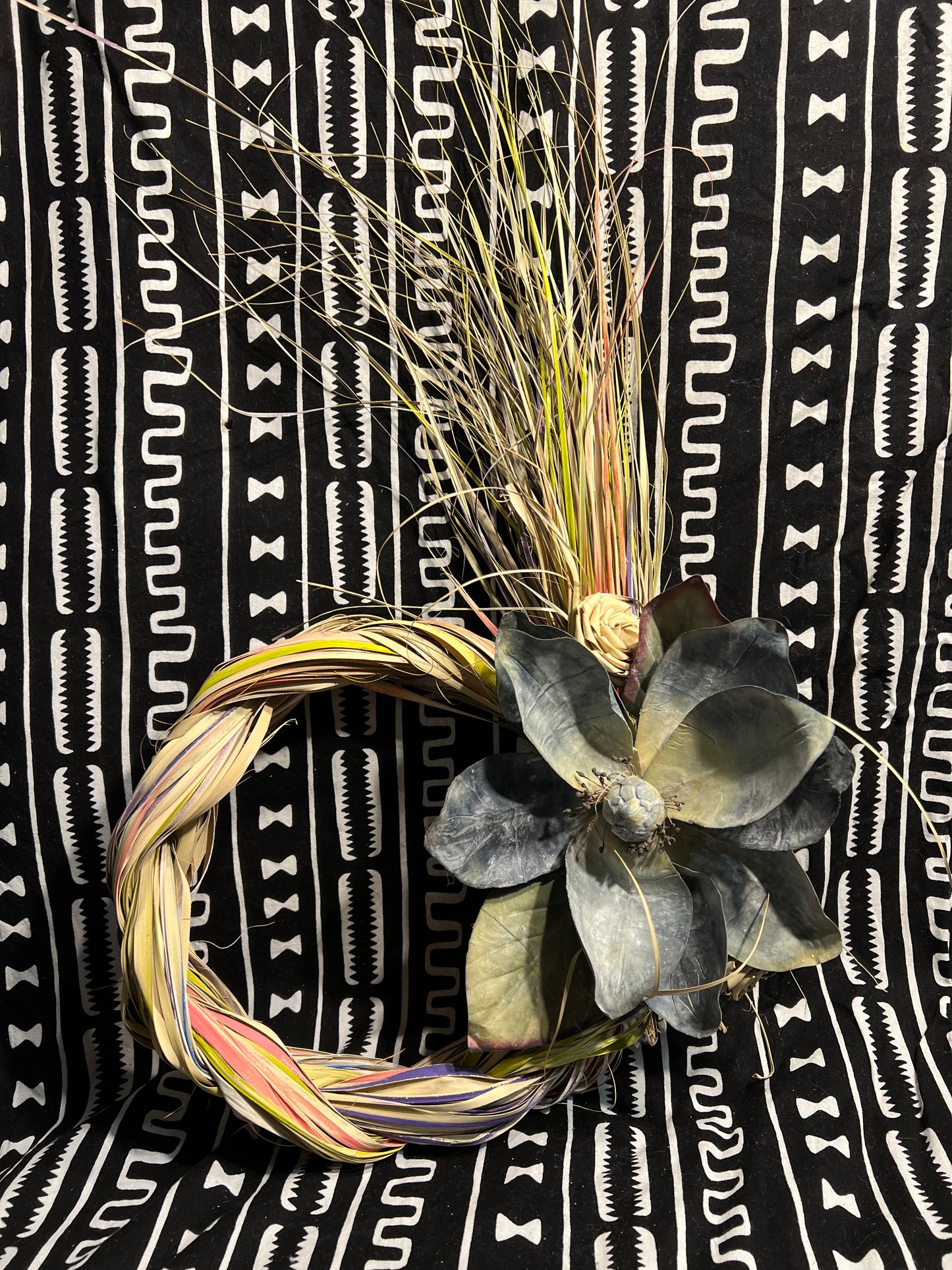 Palmetto Wreath with Blue Magnolia (A)