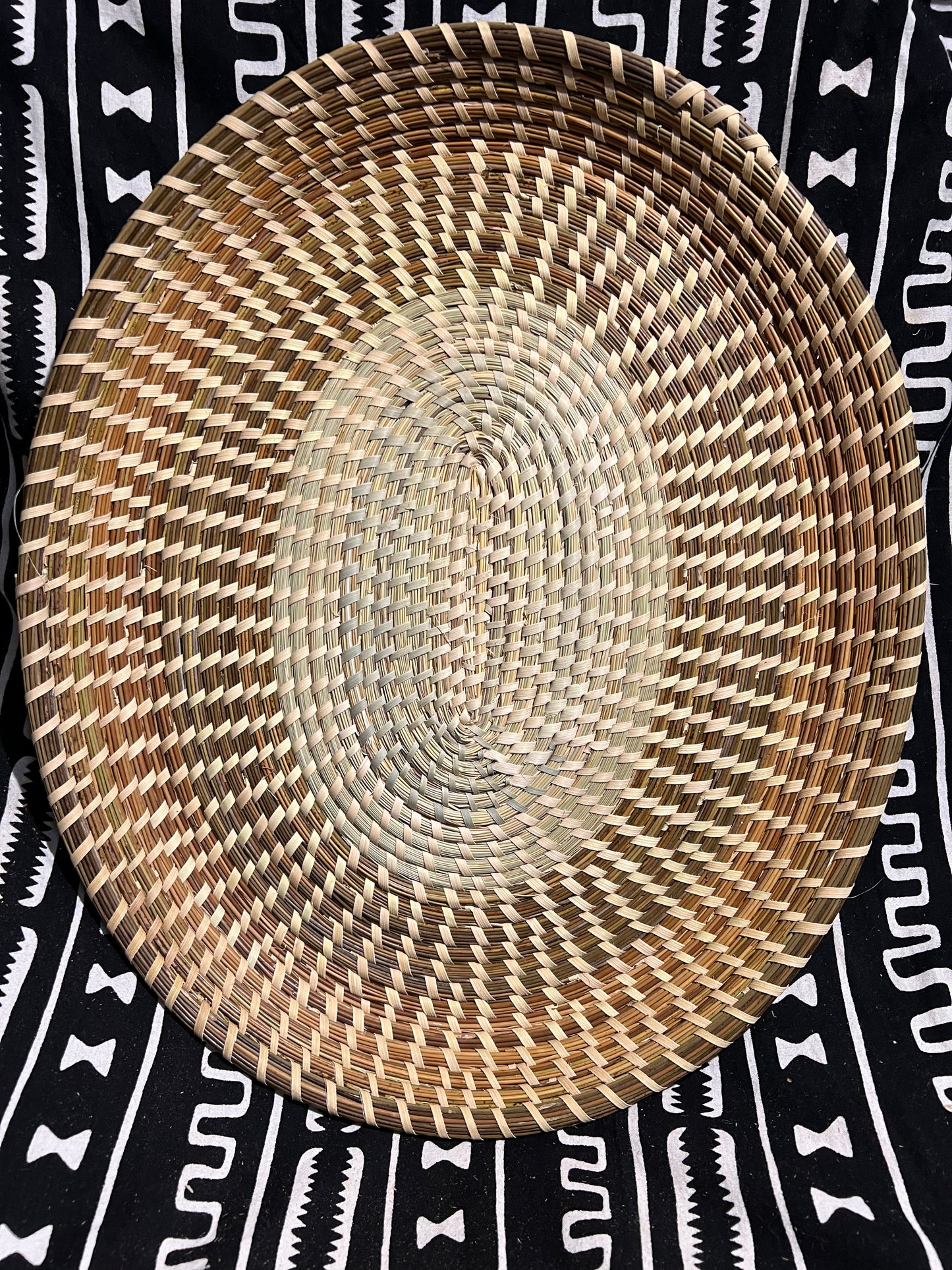 Oval Rice Fanna made in the Lowcountry Charleston South Carolina in the Gullah Geechee tradition.
